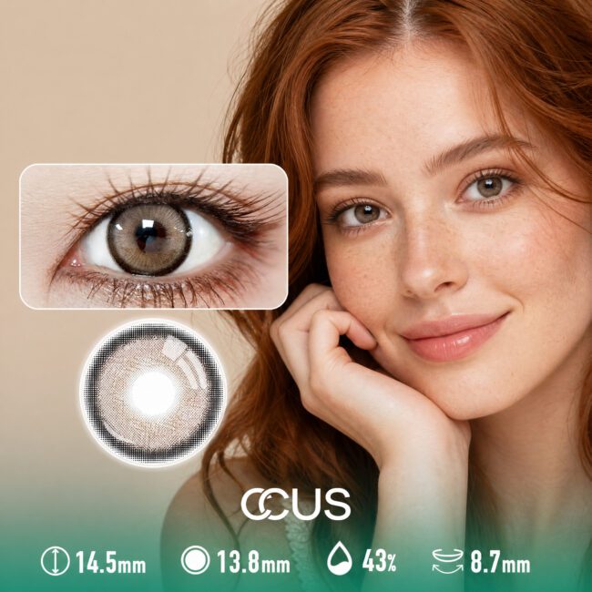 Smoky Taupe Amber Brown Contact Lenses