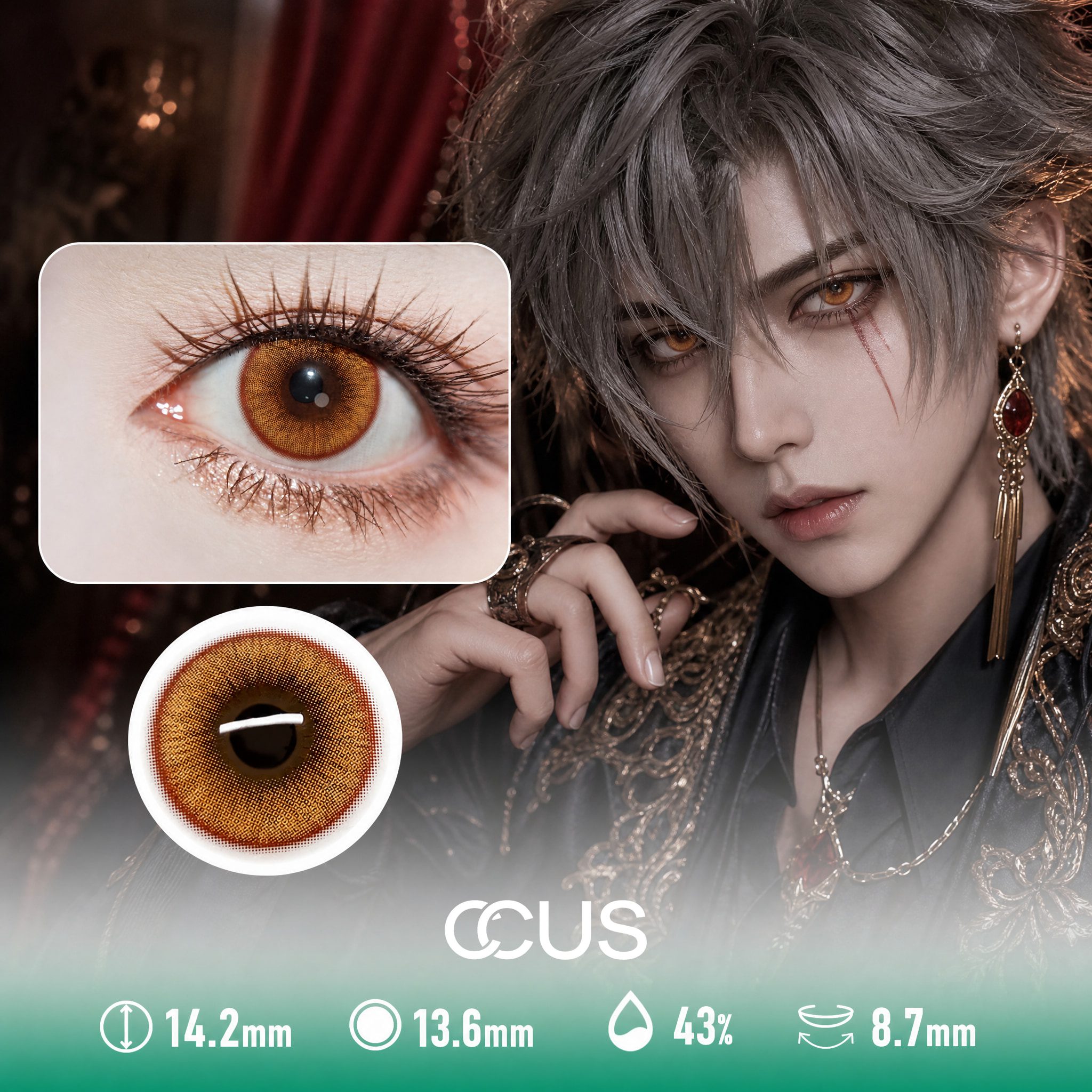 Storm Florence Cocoa Brown Contact Lenses - Ccus Eyewear · Premium Colored Contacts Storm Florence Cocoa Brown Contact Lenses