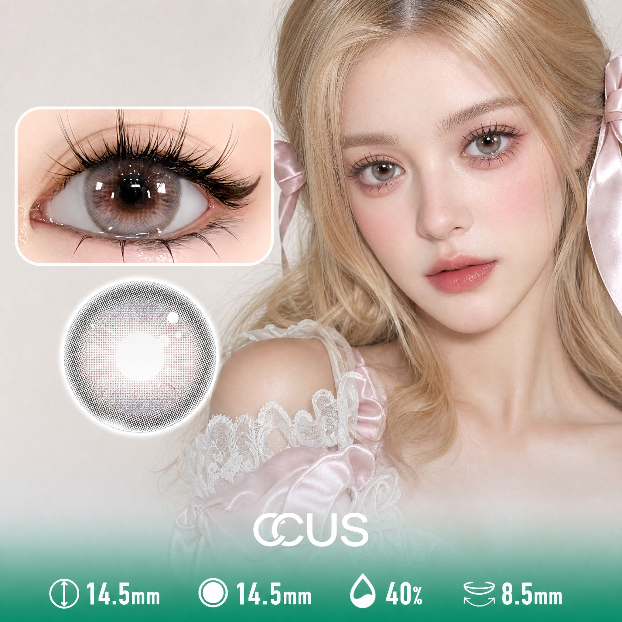 Sugar Doll Smoke Grey Contact Lenses