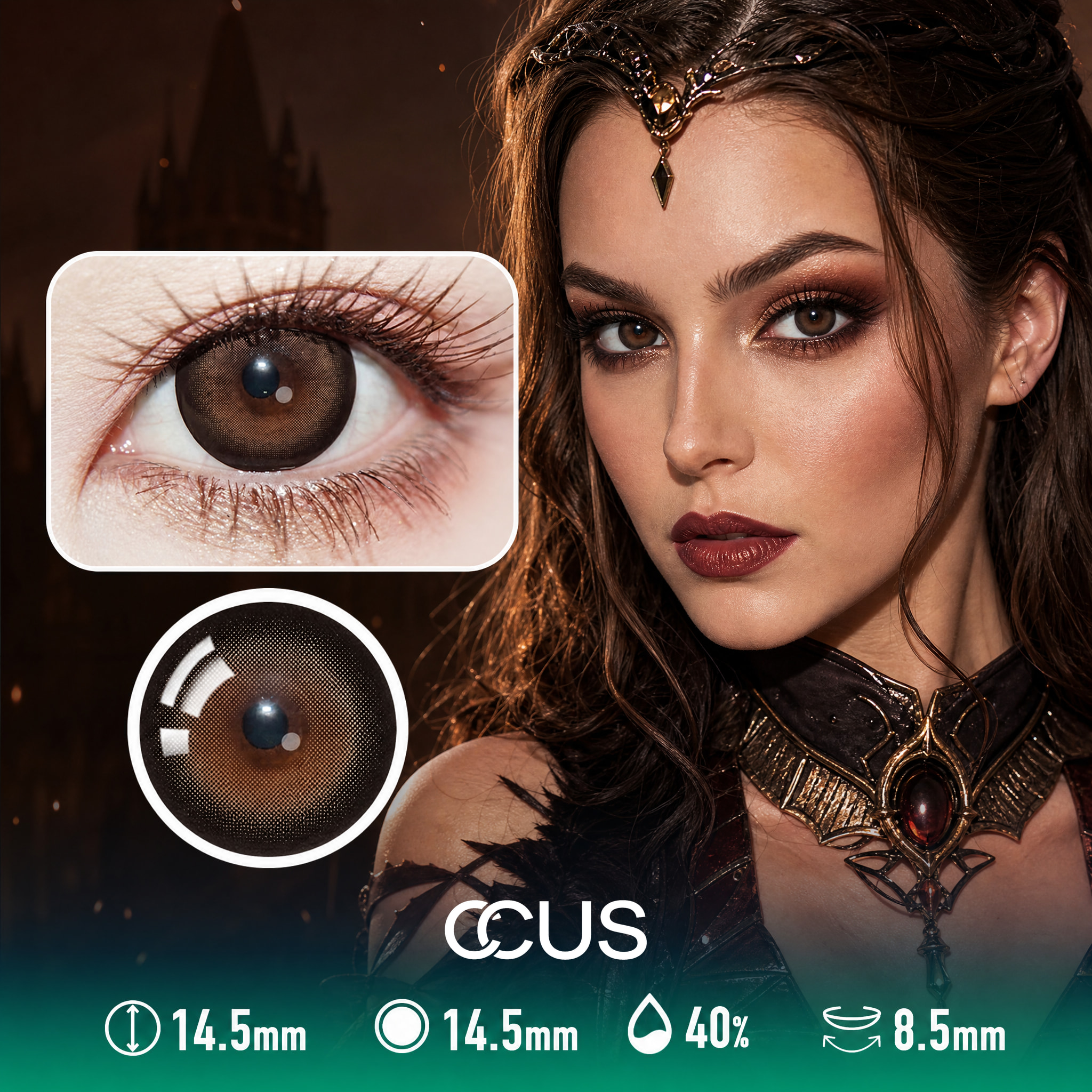 Aurora Brown Contact Lenses