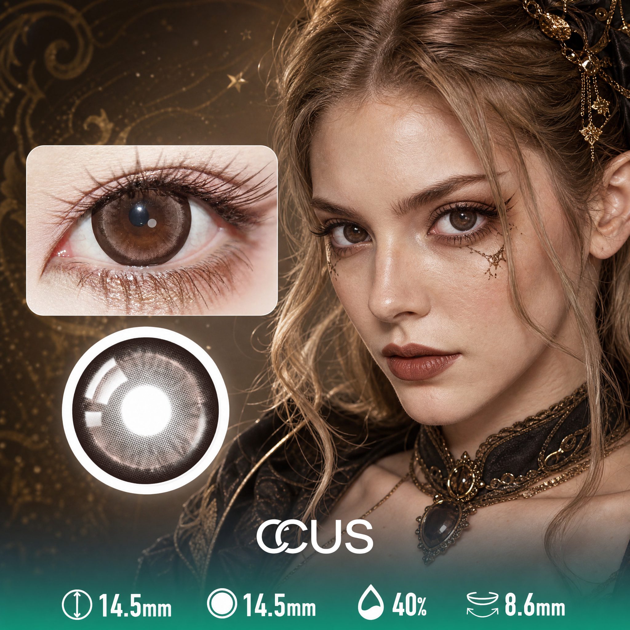 Chestnut Brown Contact Lenses