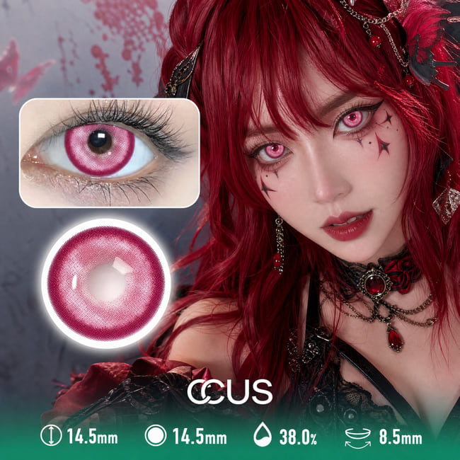 Confetti Pink Party Contact Lenses