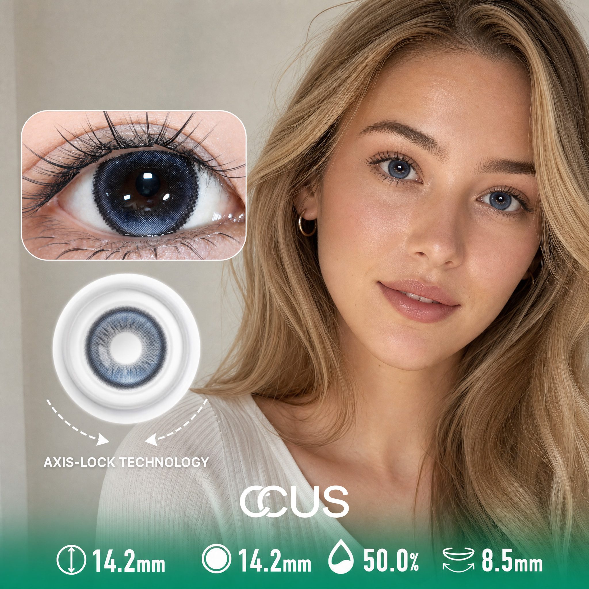 Cottage Morning Azure Blue Contact Lenses - Ccus Eyewear · Premium Colored Contacts Cottage Morning Azure Blue Contact Lenses