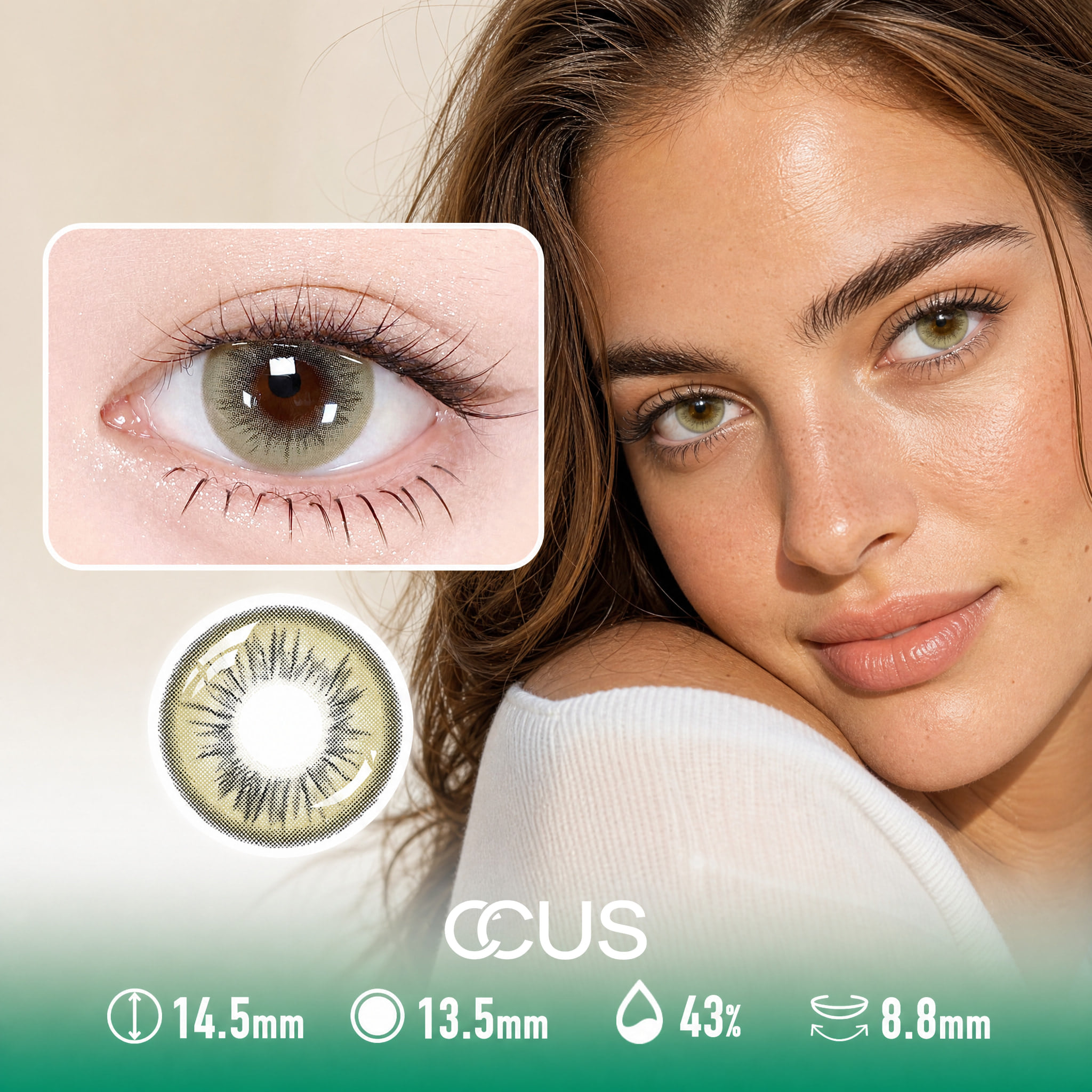 Dawn Blossom Honey Brown Contact Lenses - Ccus Eyewear · Premium Colored Contacts Dawn Blossom Honey Brown Contact Lenses