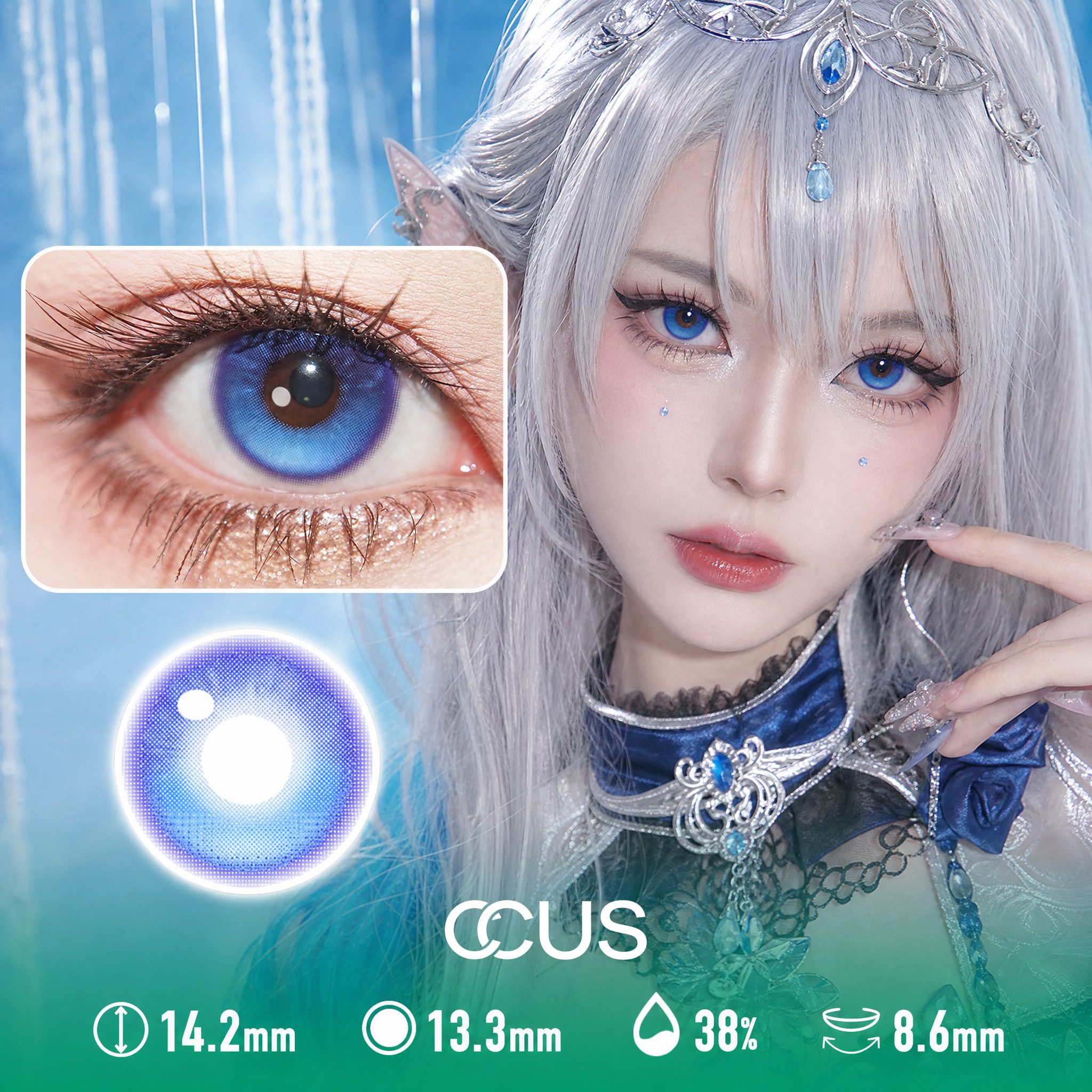Electric Star Blue Contact Lenses