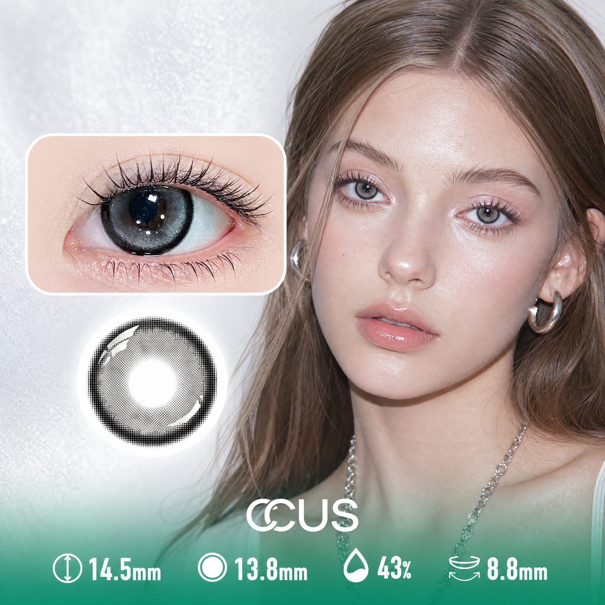 Fog Machine Sage Green Contact Lenses