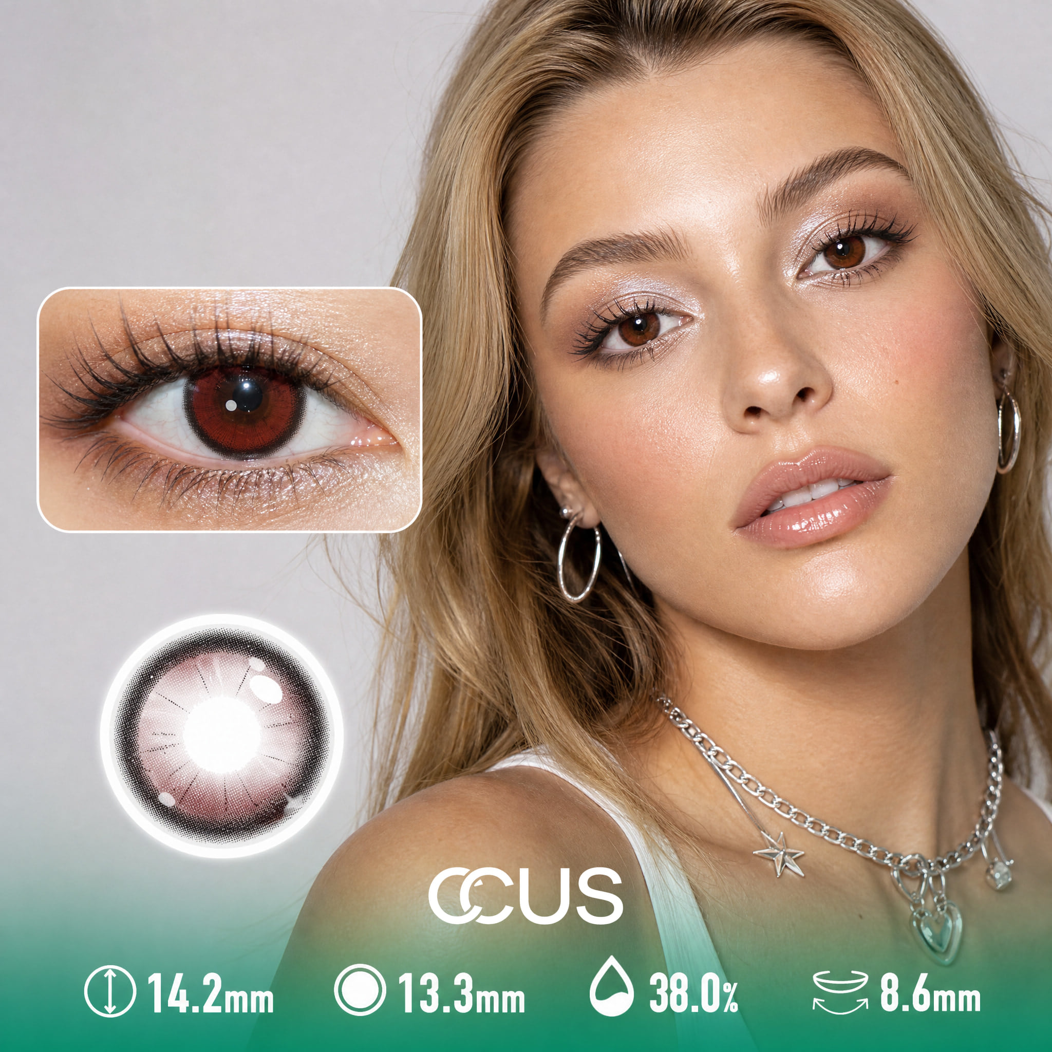 Frost Flash Caramel Brown Contact Lenses