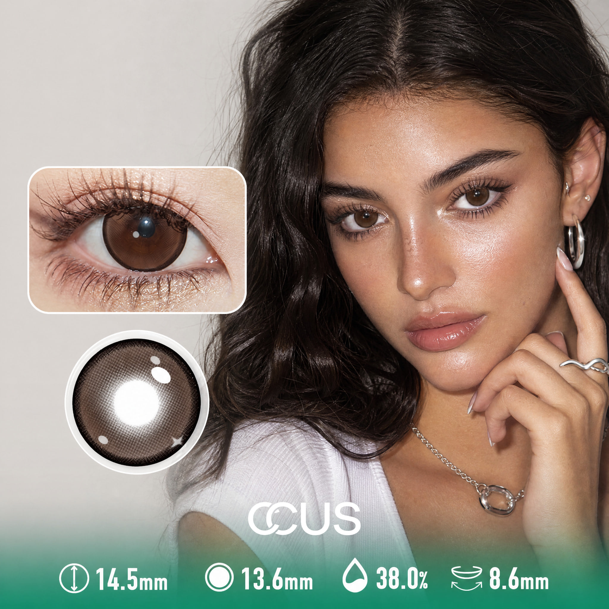 Frosted Afterparty Cocoa Brown Contact Lenses