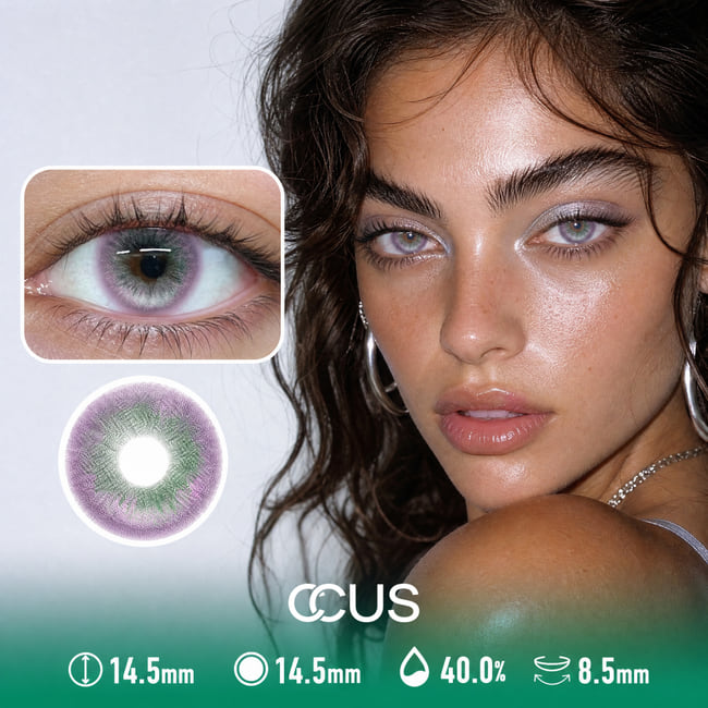 Glitter Gloss Amethyst Purple Contact Lenses