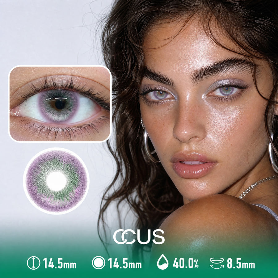 Glitter Gloss Amethyst Purple Contact Lenses