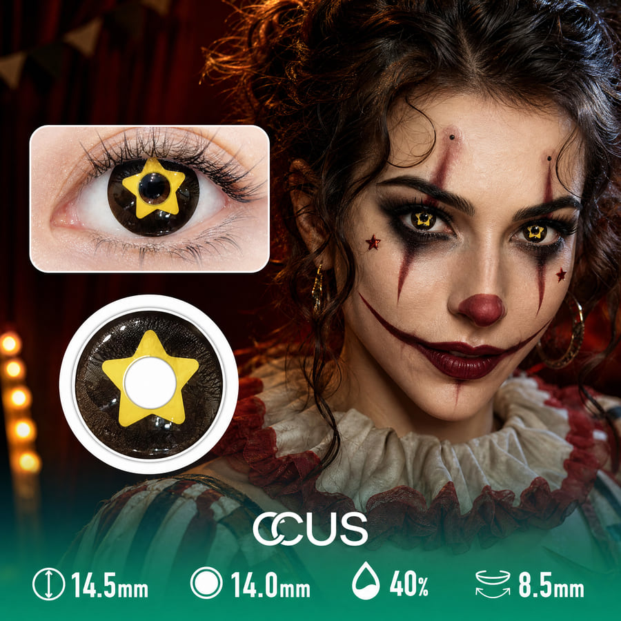 Gothic Brown Joker Cosplay Contact Lenses