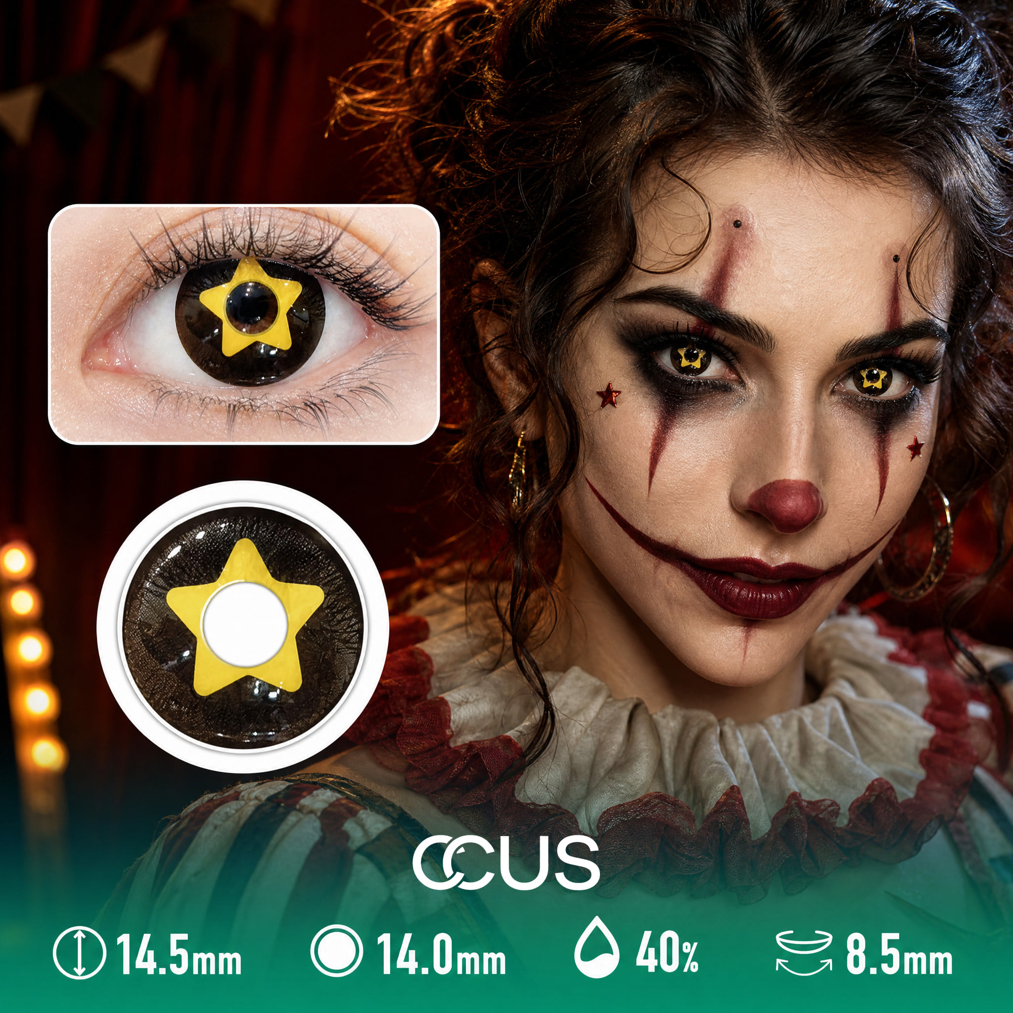 Gothic Brown Joker Cosplay Contact Lenses - Ccus Eyewear · Premium Colored Contacts Gothic Brown Joker Cosplay Contact Lenses