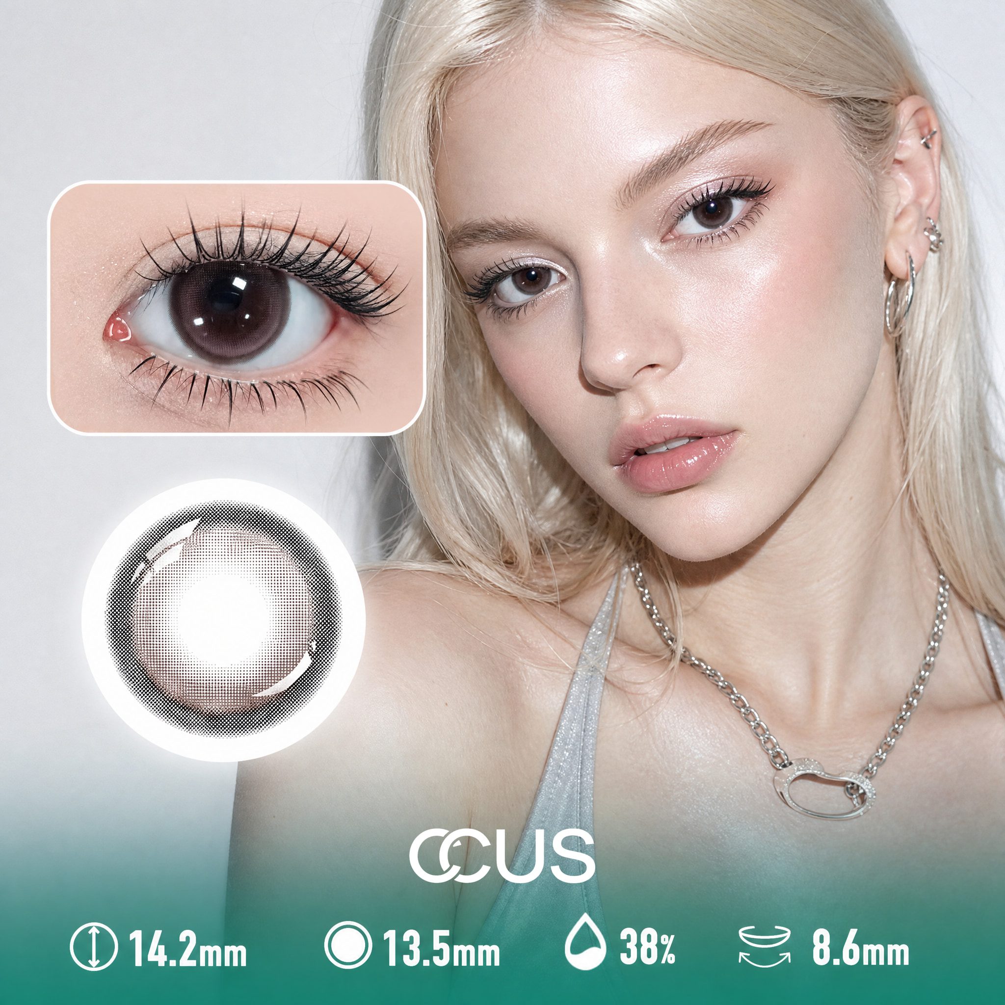 Lipgloss Dusty Rose Pink Contact Lenses - Ccus Eyewear · Premium Colored Contacts Lipgloss Dusty Rose Pink Contact Lenses