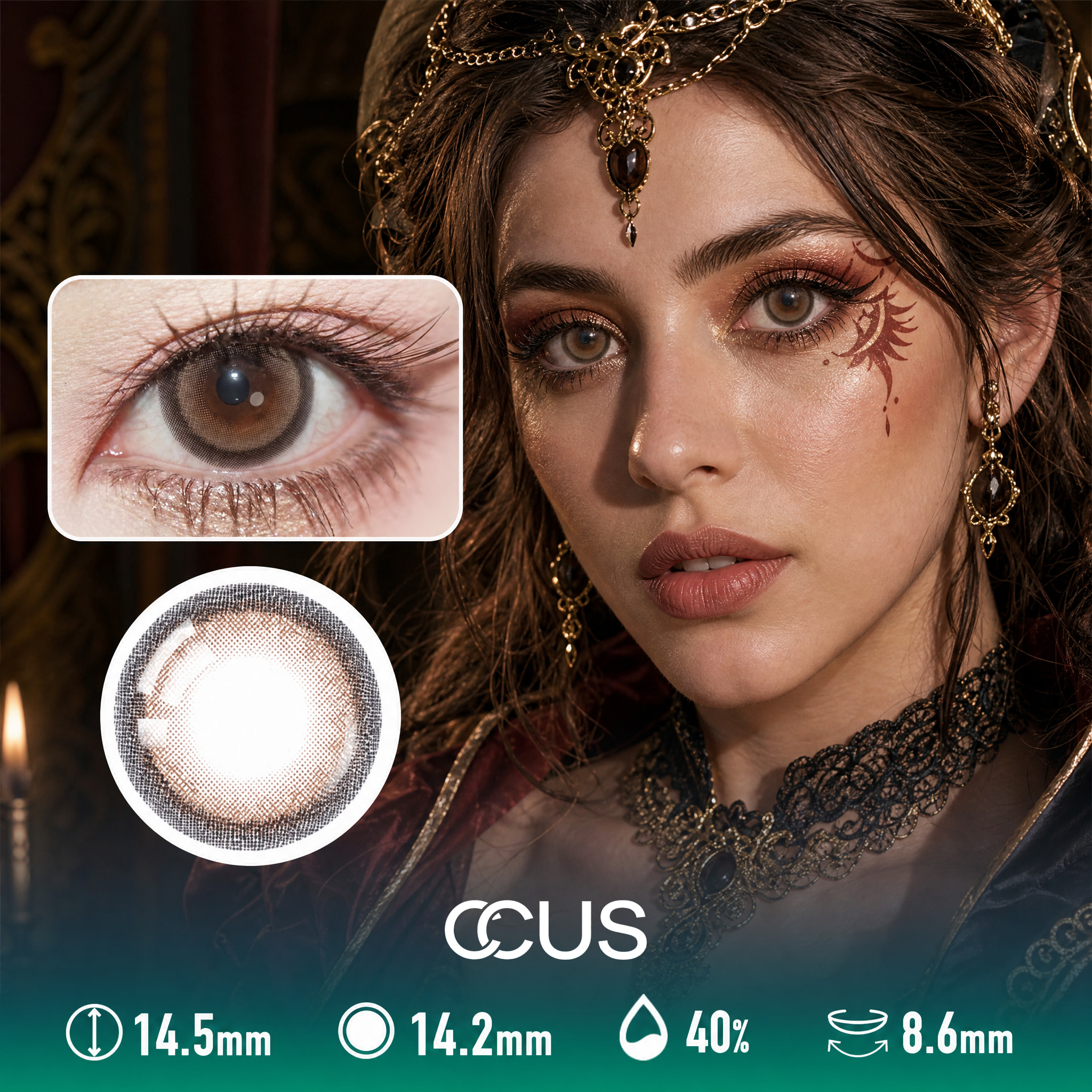 Lunar Brown Contact Lenses