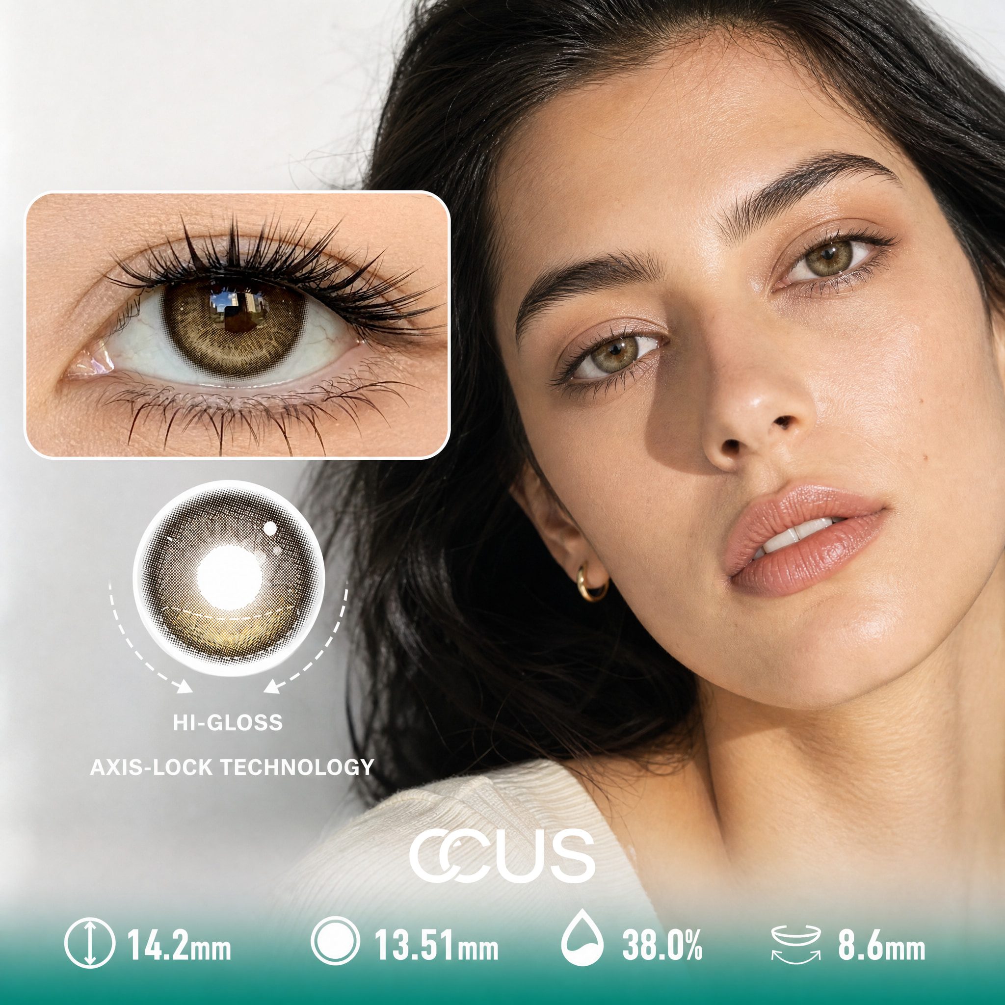 Morning Amber Brown Contact Lenses - Ccus Eyewear · Premium Colored Contacts Morning Amber Brown Contact Lenses