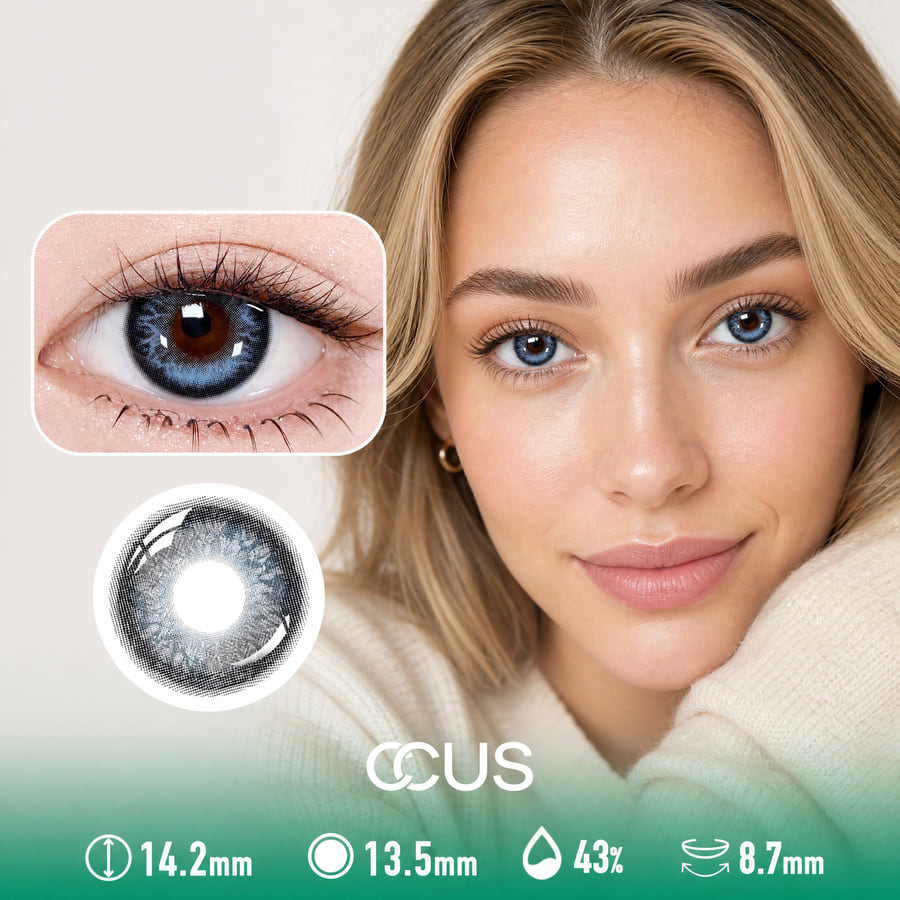 Morning Denim Smoky Blue Contact Lenses - Ccus Eyewear · Premium Colored Contacts Morning Denim Smoky Blue Contact Lenses