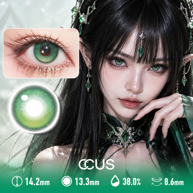 Obsidian Green Contact Lenses