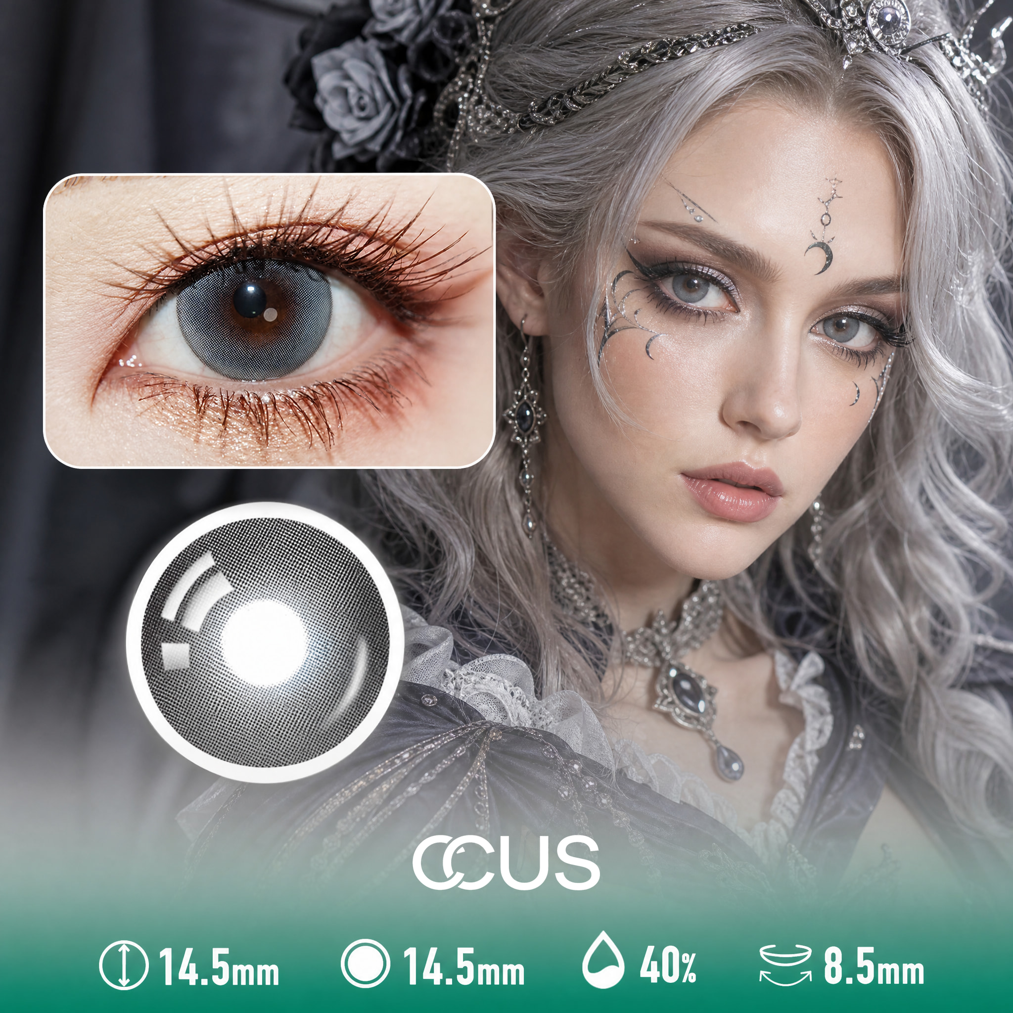 Oracle Grey Contact Lenses