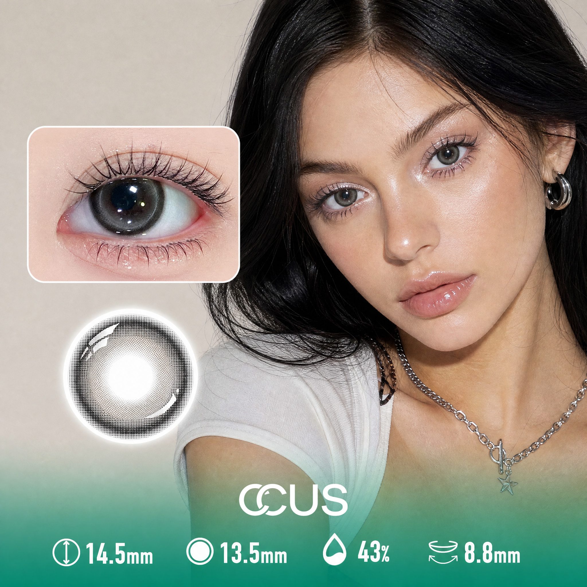 Paparazzi Smoke Grey Contact Lenses