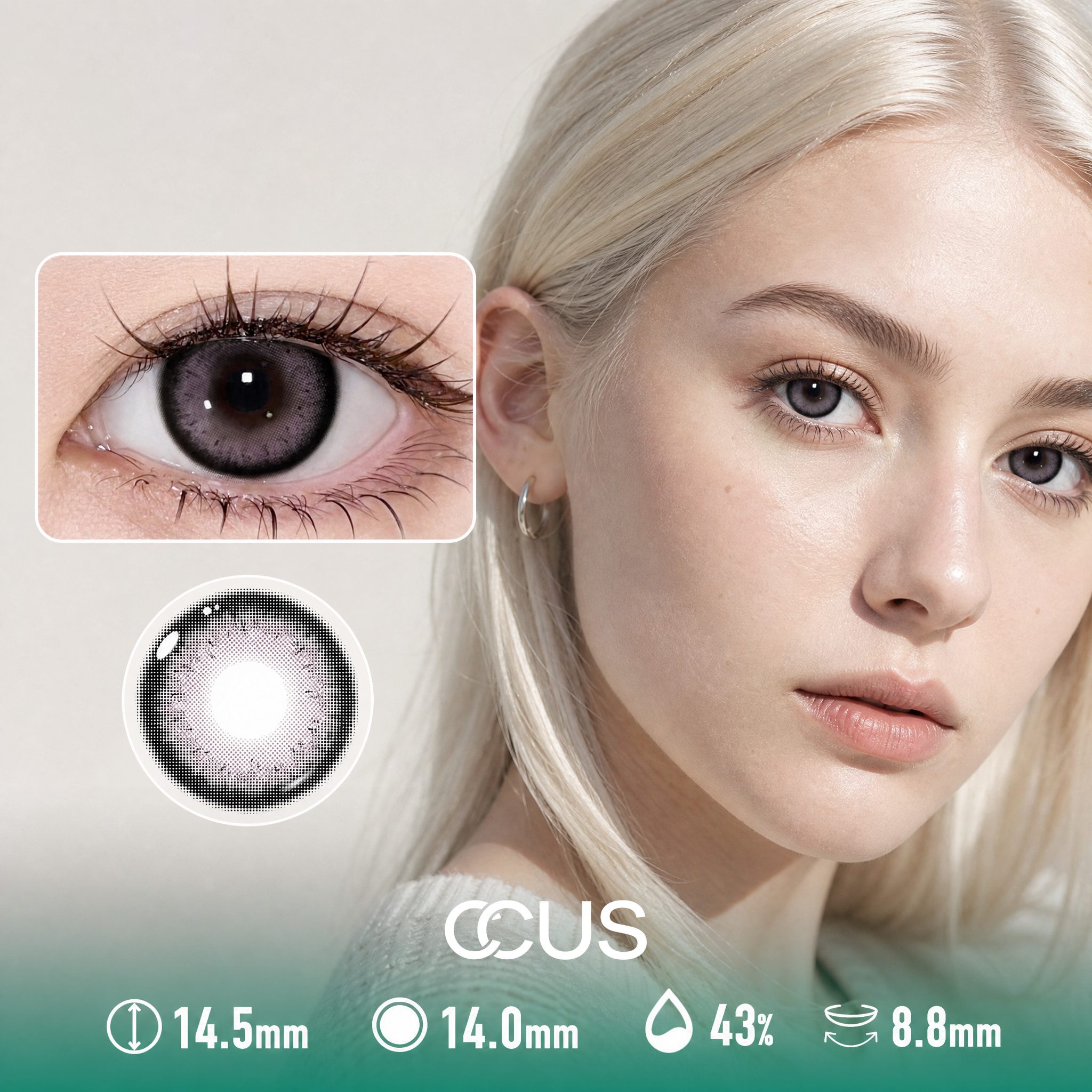 Paper Moon Purple Contact Lenses
