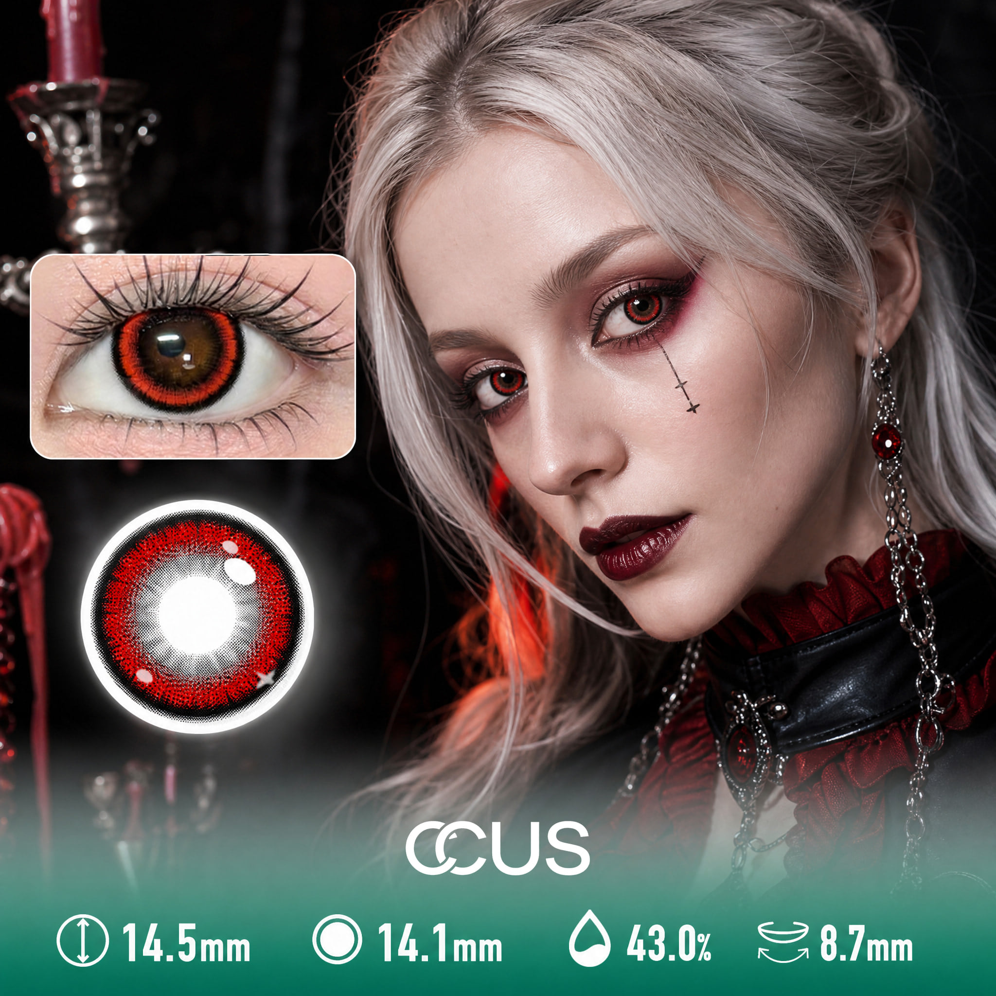 Phantom Black Contact Lenses - Ccus Eyewear · Premium Colored Contacts Phantom Black Contact Lenses