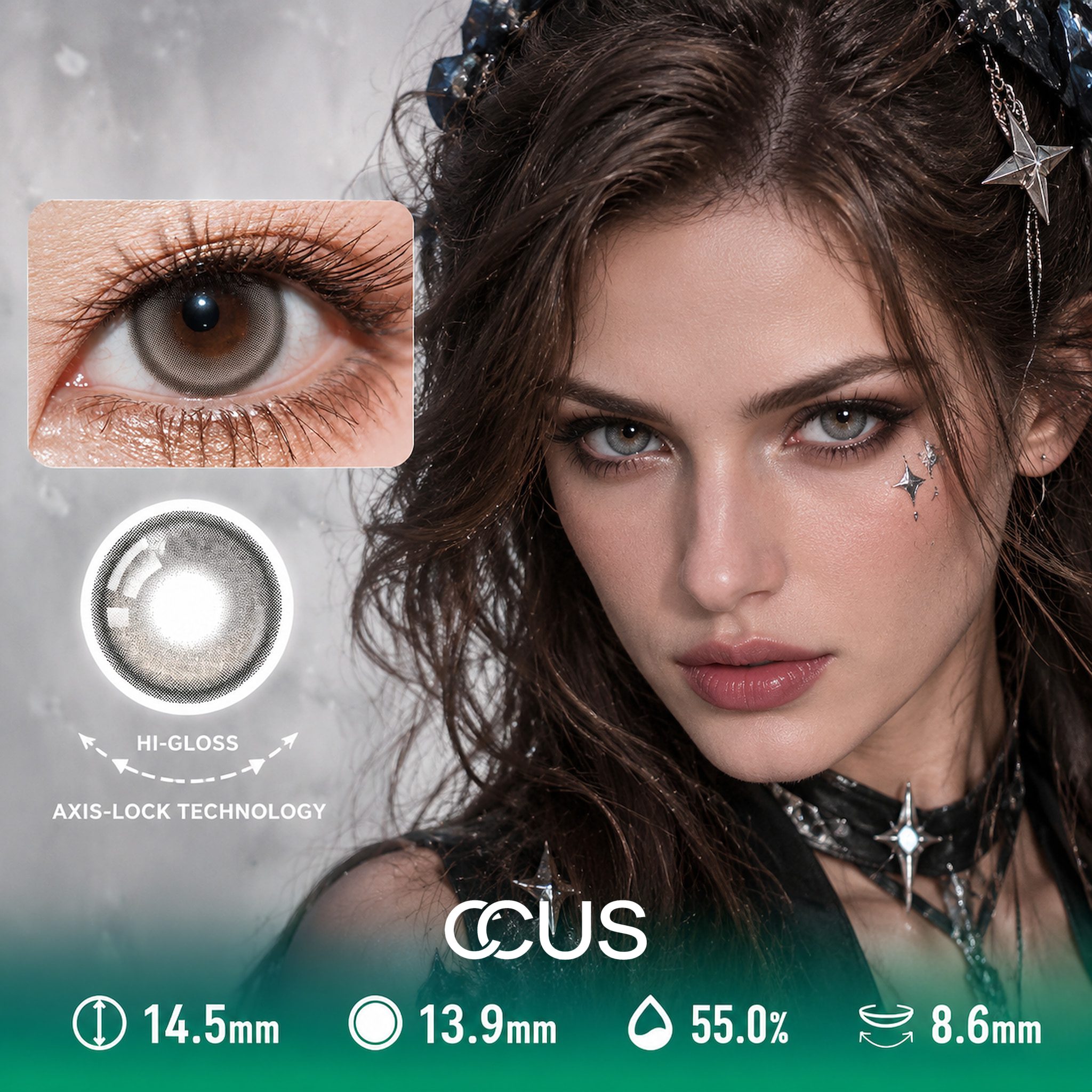 Phantom Grey Contact Lenses