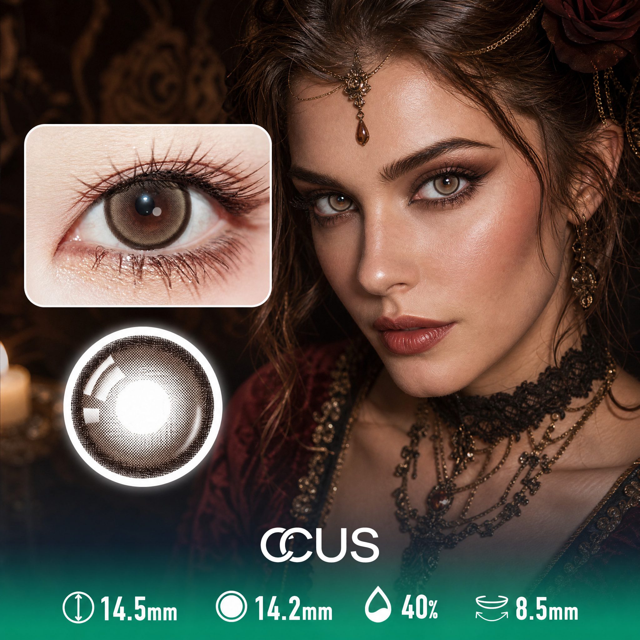 Phantom Nightmare Brown Contact Lenses