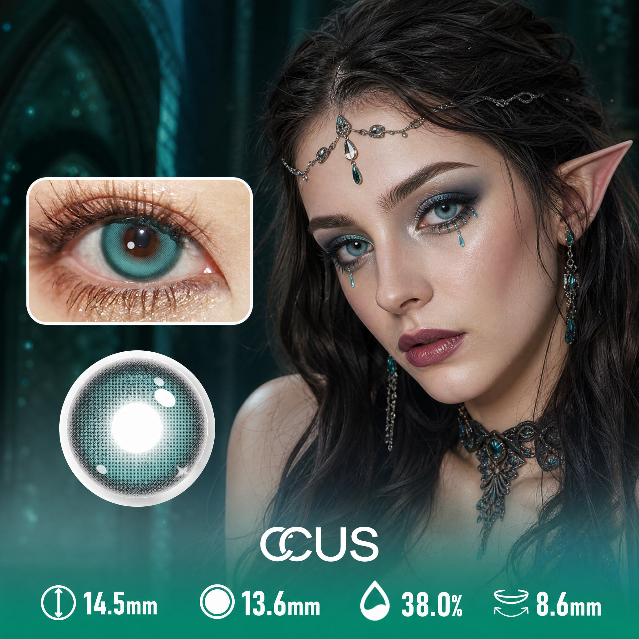 Phantom Nightmare Green Contact Lenses