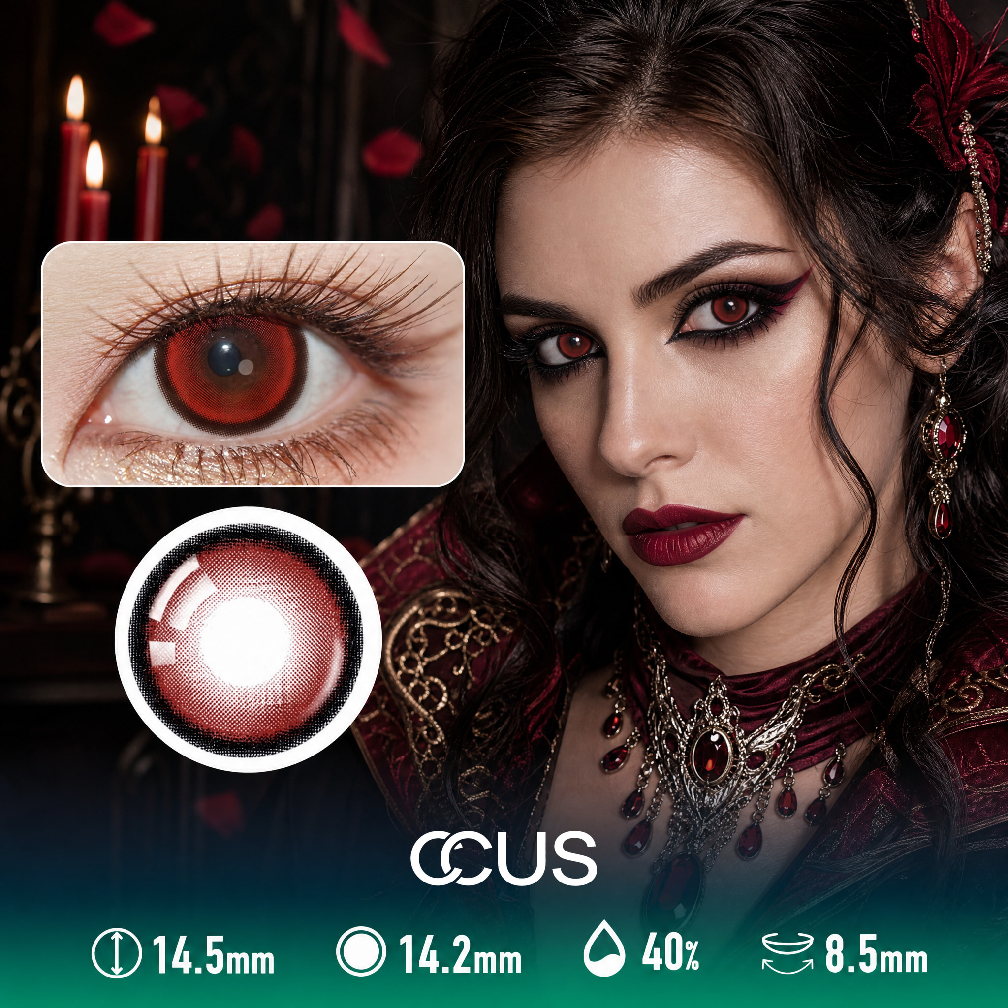 Phantom Nightmare Red Contact Lenses