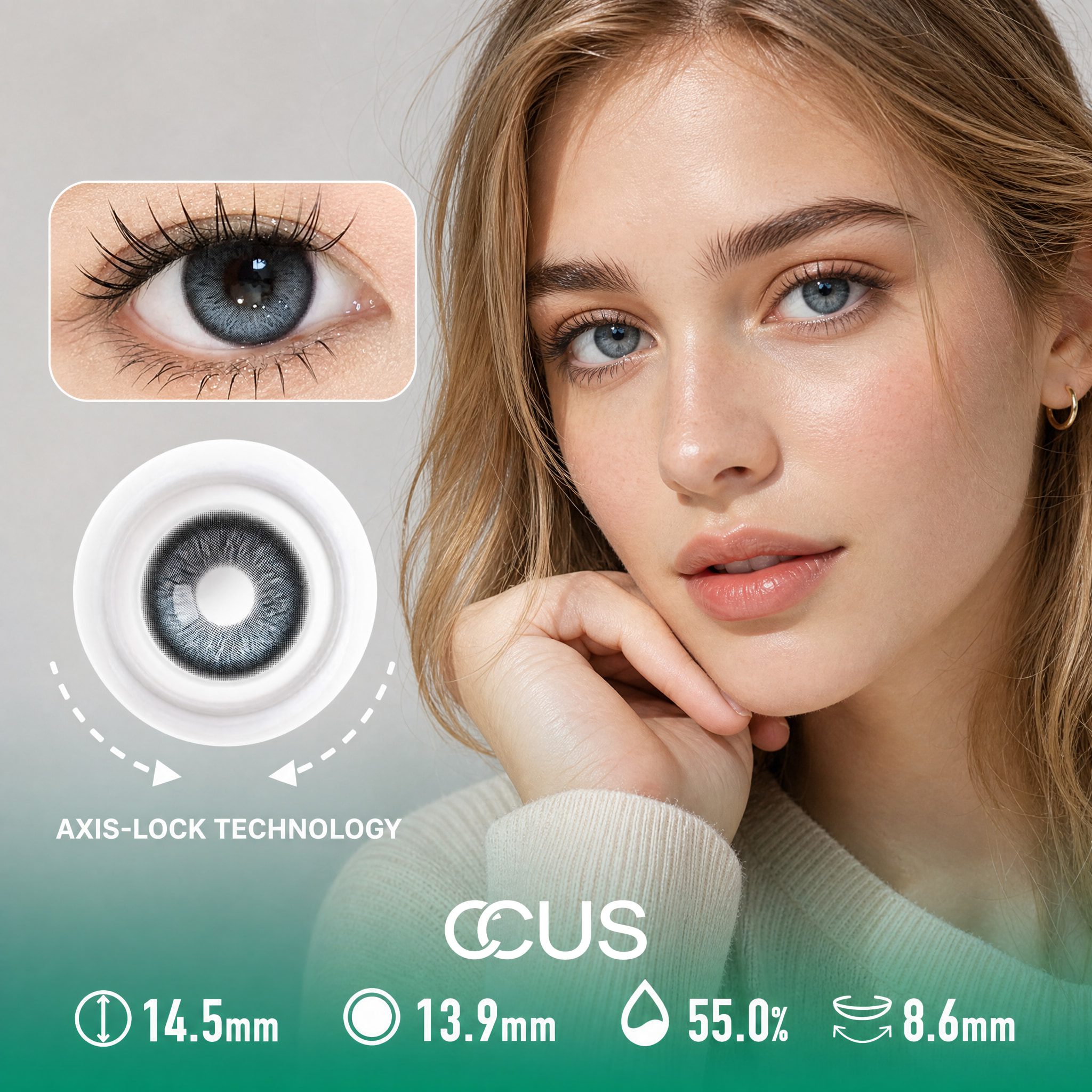 Quiet Slate Blue Contact Lenses