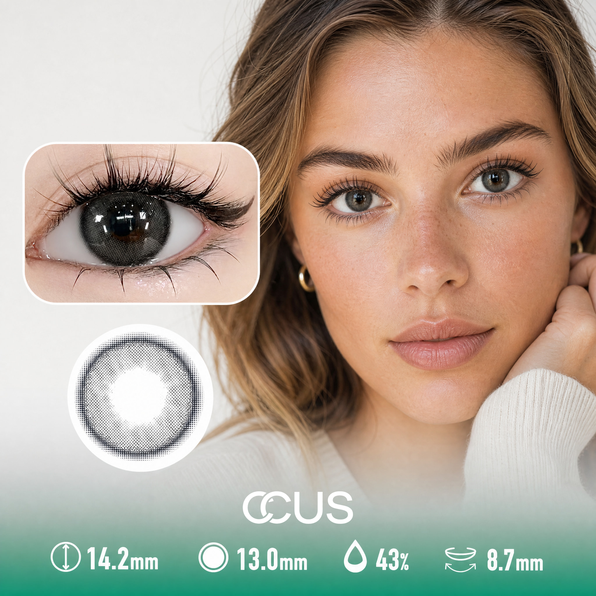 Rain Seville Black Contact Lenses