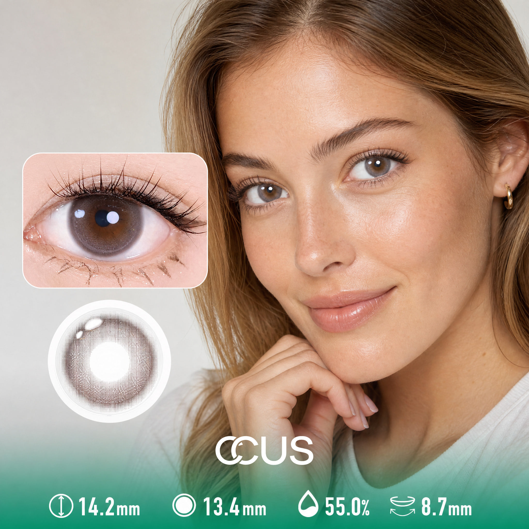 Rosewood Dusk Brown Contact Lenses