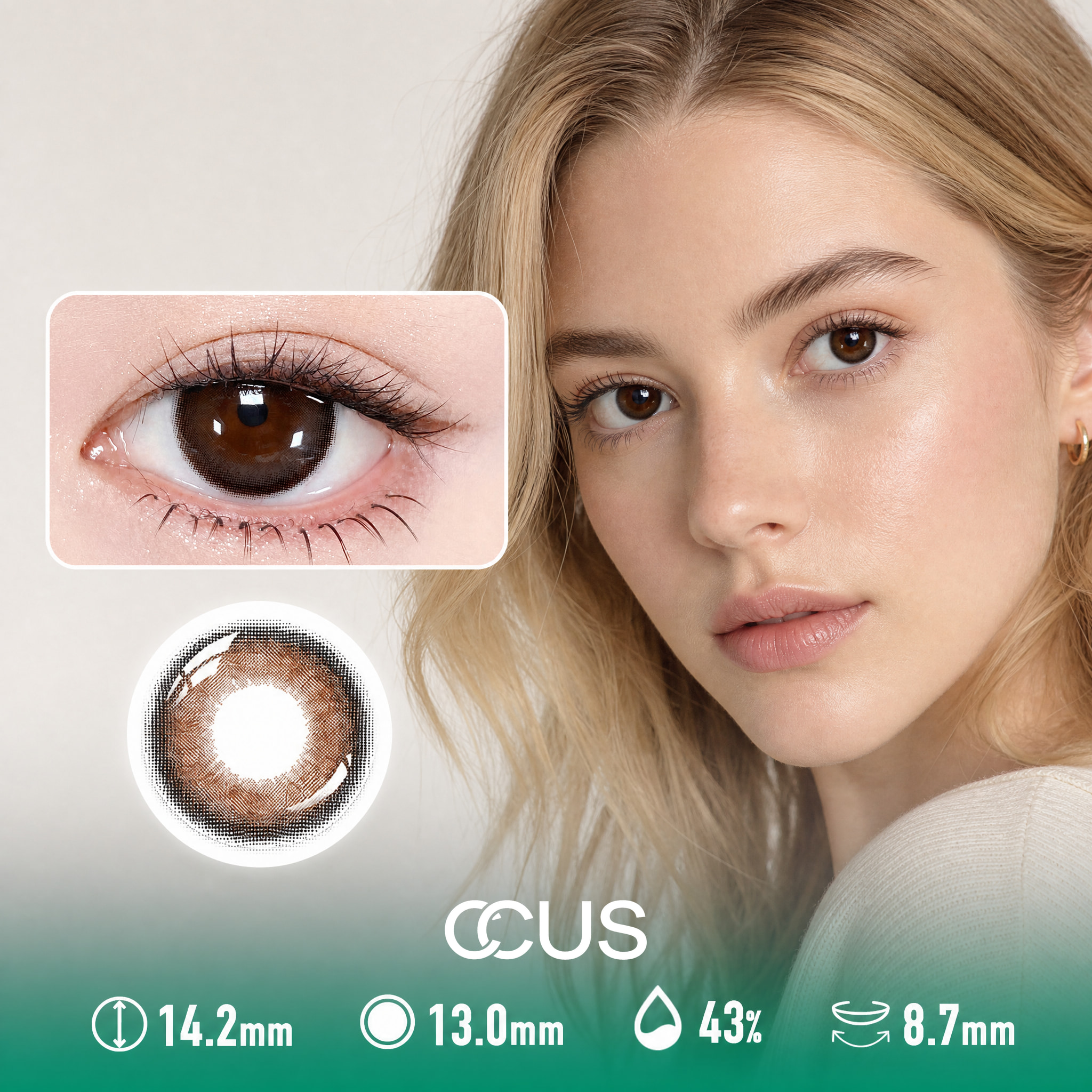 Soft Morning Cocoa Brown Contact Lenses - Ccus Eyewear · Premium Colored Contacts Soft Morning Cocoa Brown Contact Lenses