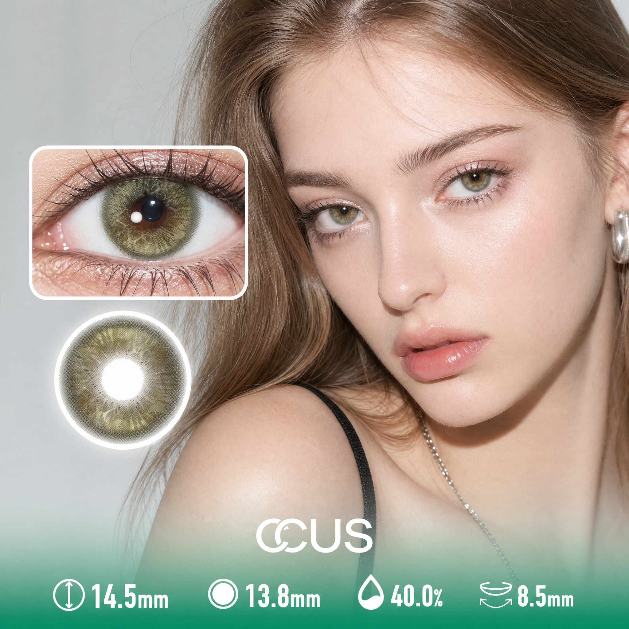 Static Meadow Green Contact Lenses